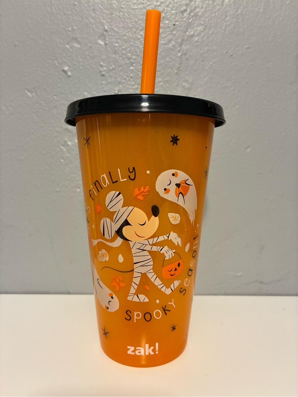 Disneys Halloween Mickey Mouse Plastic Tumbler Cup